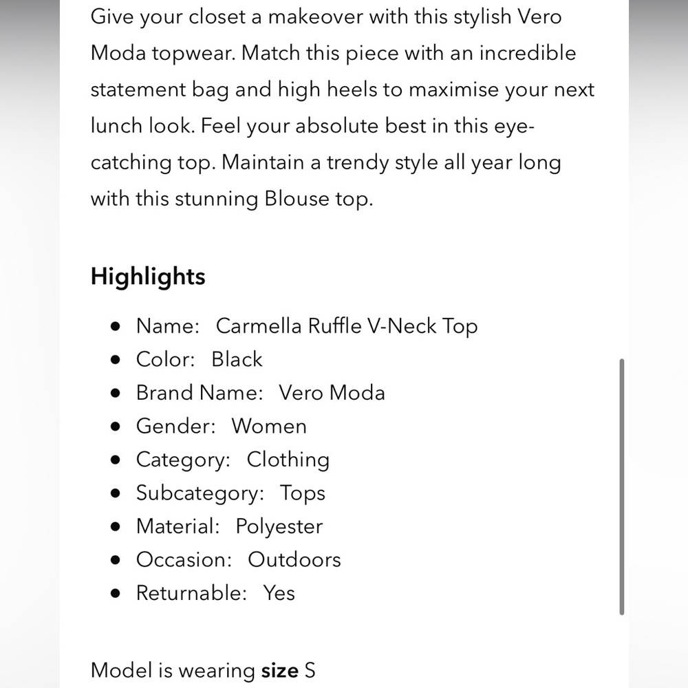 Carmella Ruffle V-Neck Top - Picture 5 of 6